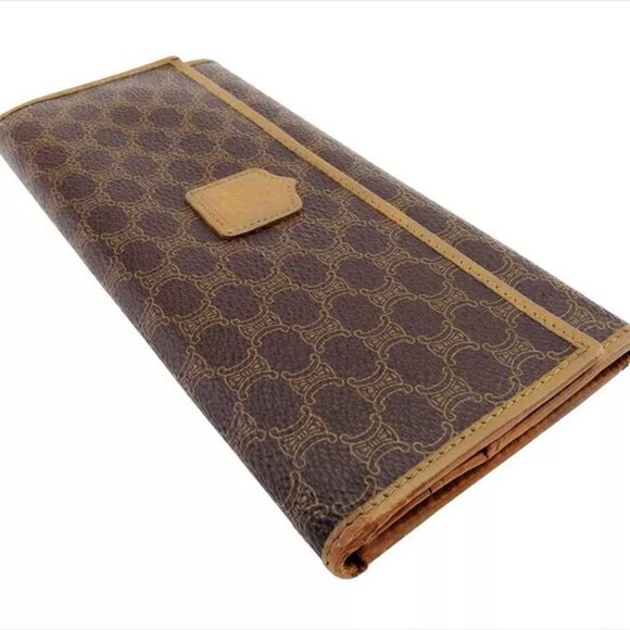 Celine long wallet macadam beige PVC x leather Authentic USED - Picture 3 of 11